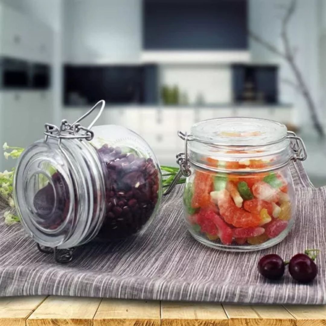Pote Hermético Vidro Redondo Trava Metal Plus 500ml - Tuut - 4