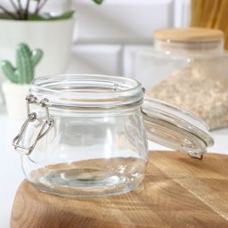 Pote Hermético Vidro Redondo Trava Metal Plus 500ml - Tuut - 5
