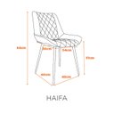 Ver imagem 3 de Conjunto 4 Cadeiras Base em Aço Haifa Fratini