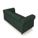 Ver imagem 6 de Sofá Living Sala de Estar Stanford Chesterfield 2 Lugares 180cm Pés de Madeira Couro Verde G58 - Gra