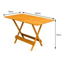 Ver imagem 3 de Kit 5 Jogos De Mesa Dobravel Com 4 Cadeiras De Madeira 120X70 Para Restaurante E Bar - Mel
