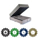 Ver imagem 7 de Base Box Baú King 193x203 Suede com Colchão New 4 Estações Molas Ensacadas