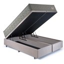 Ver imagem 4 de Base Box Baú King 193x203 Suede com Colchão New 4 Estações Molas Ensacadas