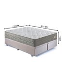 Ver imagem 3 de Base Box Baú King 193x203 Suede com Colchão New 4 Estações Molas Ensacadas