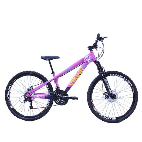 Bicicleta Vikingx Aro 26 Câmbios Importado 21v Aero Rosa Azul