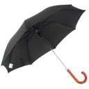 Ver imagem 1 de Guarda Chuva Clássico Grande Preto Fazzoletti Automático 104cm Longo Cabo de Madeira