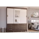Ver imagem 4 de Guarda Roupa Casal 3 Portas de Correr e 7 Gavetas C- Espelho Luiza Cinamomo-off White - Panan