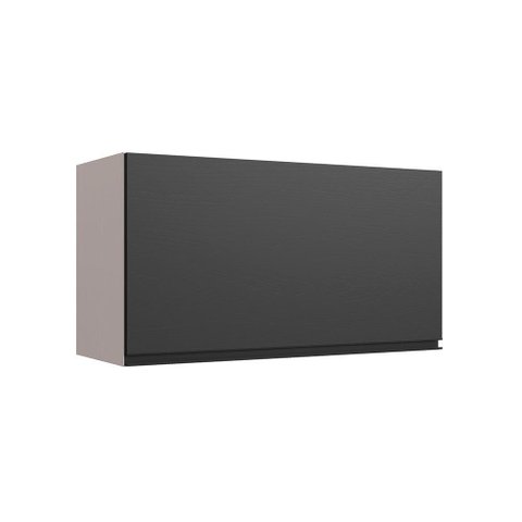 Armário Aéreo Cozinha 80 Cm 1 Porta Basculante Quiditá Fumê/grafite