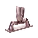 Ver imagem 4 de Escultura Decorativa Máscara com Base em Cerâmica Rosa Metal 23x30 cm - D’Rossi