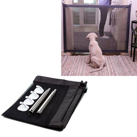 Kit 2 Telas Grade Porta Para Cachorro Pet Caes Bebe Gato Criança Casa Proteçao