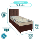 Ver imagem 3 de Cama Box + Colchão Solteiro D33 Maxsono Paropas + Cabeceira Estofada