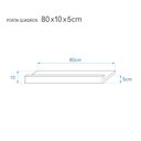 Ver imagem 3 de Kit 3 Prateleiras Porta Quadros 80 X 10cm Freijó Suporte Invisível