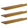 Kit 3 Prateleiras Porta Quadros 80 X 10cm Freijó Suporte Invisível - 2