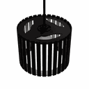 Ver imagem 3 de Luminária Pendente Tóquio Modelo Ripado -:Preta