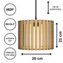 Ver imagem 5 de Luminária Pendente Tóquio Modelo Ripado -:Preta