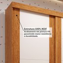 Ver imagem 7 de Guarda-Roupa Infantil 2 Portas de Correr 100% MDF 160cm Fantelli Espresso Móveis Marrom/Cinamomo/Off White