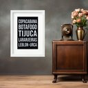 Ver imagem 1 de Quadro Rio de Janeiro Bairros - 60x48cm:moldura Branca
