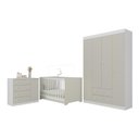Ver imagem 2 de Quarto de Bebê Completo com Berço Americano 3 em 1 Encanto Multimóveis Mp4581 Branco/off White