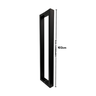 Puxador para Porta Barra Retangular Aço Inoxidavel 100cm Preto 1m - 4