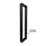 Puxador para Porta Barra Retangular Aço Inoxidavel 100cm Preto 1m - 10