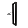 Puxador para Porta Barra Retangular Aço Inoxidavel 100cm Preto 1m - 6