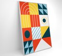 Ver imagem 2 de Quadro Geométrico Colorido 15 - 40x60 Cm - Vidro Impresso
