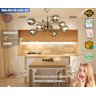 Lustre Pendente Glamour Luxo Exclusivo Led Prata/dourado - 9
