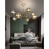 Lustre Pendente Glamour Luxo Exclusivo Led Prata/dourado - 6