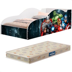 Cama Infantil Vingadores Heroi com Colchão