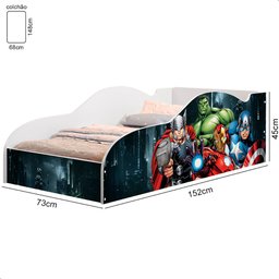 Cama Infantil Vingadores Heroi com Colchão - 7