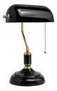Ver imagem 1 de Abajur Banker Preto Fosco Luminária de Mesa Retro Luxo