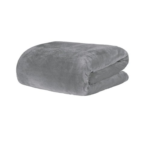 Manta Blanket High 300 Toque de Seda Solteiro 150x220cm - Kacyumara - Cinza