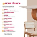 Ver imagem 7 de Sala de Jantar Mesa Ellis 220cm Madeira Tampo com Vidro com 8 Cadeiras Eva Premium