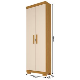 Armário Multiuso Acp Móveis Iris 2 Portas com Chave - 6