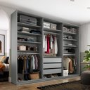 Ver imagem 1 de Closet Casal Guarda Roupa sem Porta 237cm 3 Gavetas Mdf Pisa R02 Urbe - Lyam Decor