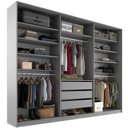 Ver imagem 2 de Closet Casal Guarda Roupa sem Porta 237cm 3 Gavetas Mdf Pisa R02 Urbe - Lyam Decor