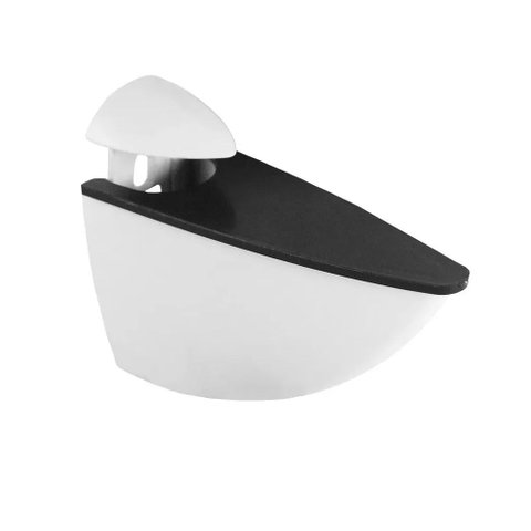 Suporte Tucano Grande para Prateleiras de Madeira ou Vidro Branco Base Componentes 01 Unidade