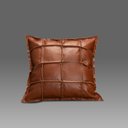 Ver imagem 1 de Almofada Decorativa de Couro Legítimo 45x45cm Luiza Conhaque - Mozzelar