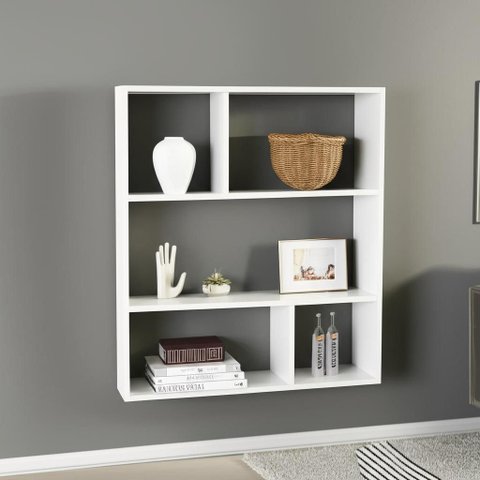 Estante para Livros Prateleira Nicho Parede Quarto Sala Branco