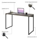 Ver imagem 3 de Mesa de Escritório Escrivaninha 120cm Dynamica Industrial C08 Carvalho Dark - Mpozenato