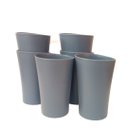 Ver imagem 1 de Kit 06 Copos Plastico Duro Resistente Bebidas 400ml Azul