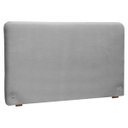 Ver imagem 1 de Cabeceira Orgânica Moscou 160cm para Cama Box Queen Bouclê - Sofa Store:bouclê Cinza Claro