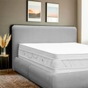 Ver imagem 2 de Cabeceira Orgânica Moscou 160cm para Cama Box Queen Bouclê - Sofa Store:bouclê Cinza Claro