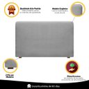 Ver imagem 5 de Cabeceira Orgânica Moscou 160cm para Cama Box Queen Bouclê - Sofa Store:bouclê Cinza Claro