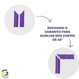 Boiserie Moldura Rodameio de Eva Adesivo e Flexível *orion 2,5cmx 8mm 5 Metros* Lilás - 4
