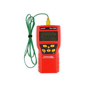 Termômetro Digital Sensor Tipo K Datalogger Manual Hold 1 Canal Th-1600 Portátil