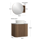 Ver imagem 3 de Conjunto Gabinete Suspenso para Banheiro Luna 1p 60cm