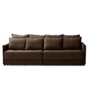 Ver imagem 5 de Sofá Cama Retrátil e Reclinável 2,10m com Molas Carol Veludo Marrom Adonai Estofados