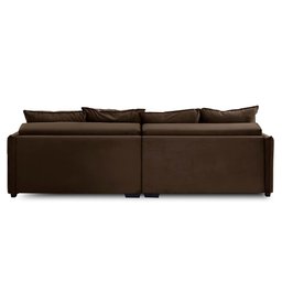 Sofá Cama Retrátil e Reclinável 2,10m com Molas Carol Veludo Marrom Adonai Estofados - 7