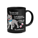 Ver imagem 2 de Caneca Dog - Meu Pitbull Cinza, Melhor Pessoa! - Preta